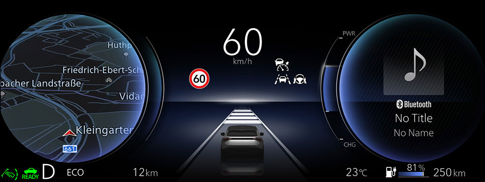 eVitara Přístrojový displej